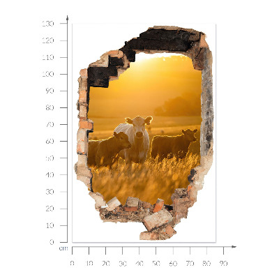 Faláttörés matrica 3D 86x130 Vidéki táj
