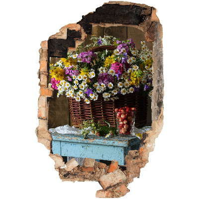 Faláttörés matrica 3D 86x130 Rusztikus báj