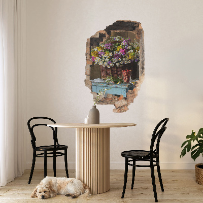 Faláttörés matrica 3D 86x130 Rusztikus báj