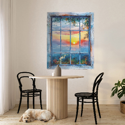 Öntapadós ablak falmatrica 107x130 Nyugati ablak