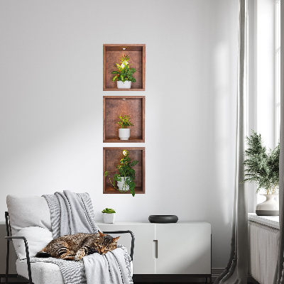 Optikai illúzió falmatrica 37x130 Növényfülkék