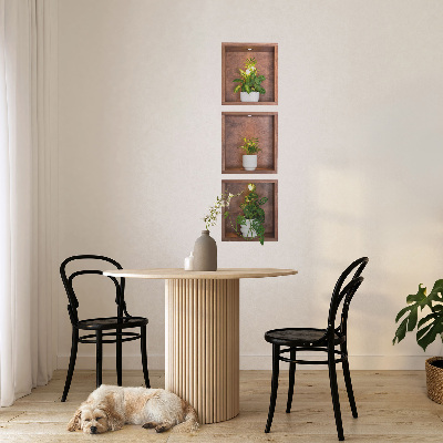 Optikai illúzió falmatrica 37x130 Növényfülkék