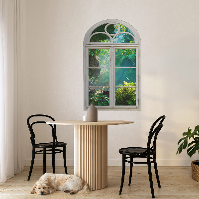 Öntapadós ablak falmatrica 83x130 Egzotikus kilátás