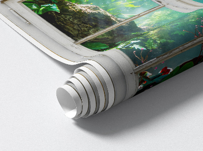 Öntapadós ablak falmatrica 83x130 Egzotikus kilátás