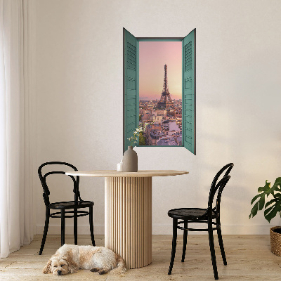 Öntapadós ablak falmatrica 77x130 Városi ablak