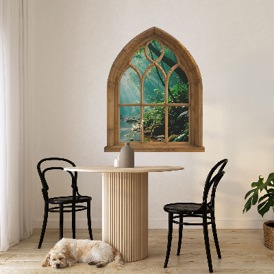 Öntapadós ablak falmatrica 104x130 Trópusi táj