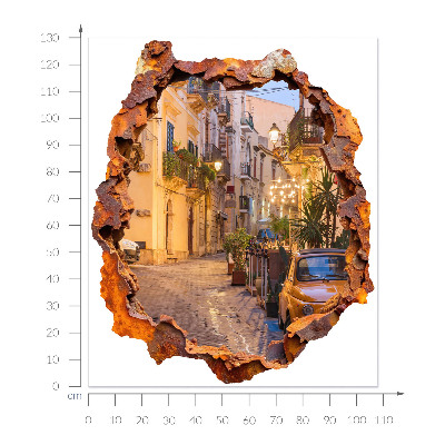 Faláttörés matrica 3D 108x130 Éjszakai fények