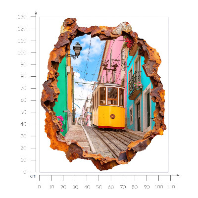 Faláttörés matrica 3D 108x130 Nosztalgikus táj
