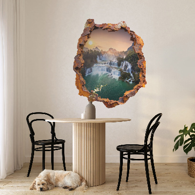 Faláttörés matrica 3D 108x130 Természetes panoráma