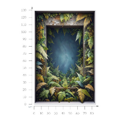 Öntapadós ablak falmatrica 85x130 Természetes harmónia