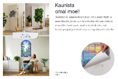 Öntapadós ablak falmatrica 94x130 Egzotikus kilátás