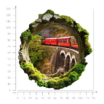 Faláttörés matrica 3D 121x130 Zöld kilátás