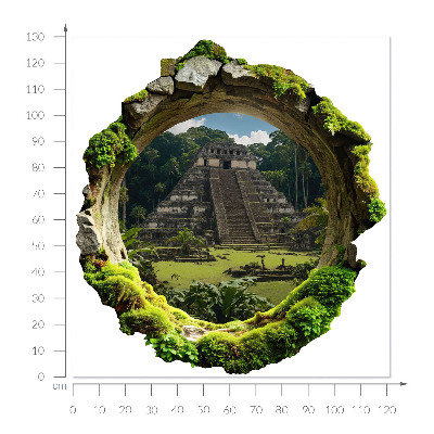 Faláttörés matrica 3D 121x130 Trópusi táj