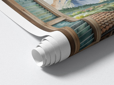 Öntapadós ablak falmatrica 130x120 Hegyi táj