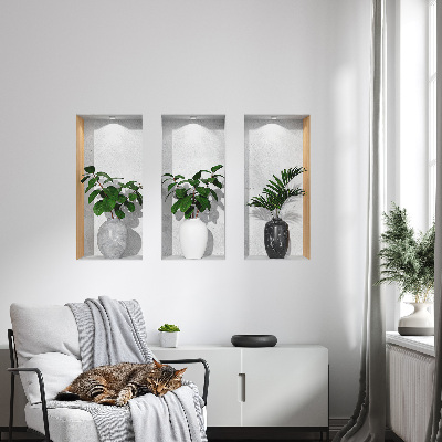 Optikai illúzió falmatrica 130x81 Növényfülkék