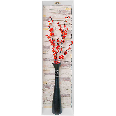 Optikai illúzió falmatrica 38x130 Virágok és kövek