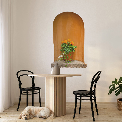 Optikai illúzió falmatrica 84x130 Virágok egy cserépben