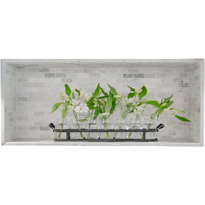 Optikai illúzió falmatrica 130x56 Virágok vázákban