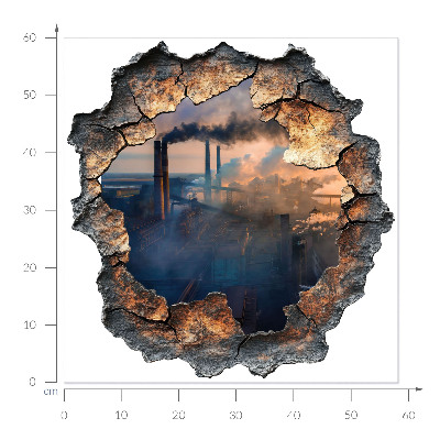 3D falmatrica lyuk 58x60 Ipari táj