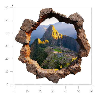 3D falmatrica lyuk 60x60 Sziklaablak