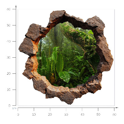 3D falmatrica lyuk 60x60 Zöld csoda