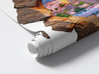 3D falmatrica lyuk 60x60 Kő ablak