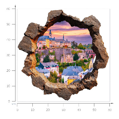 3D falmatrica lyuk 60x60 Kő ablak