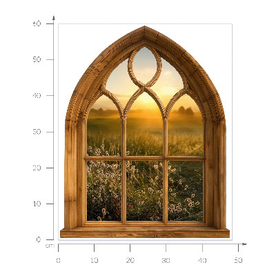 Ablak falmatrica 48x60 Ablak tájkép