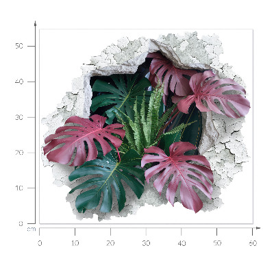 3D falmatrica lyuk 60x54 Trópusi kompozíció