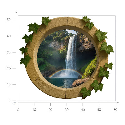 Ablak falmatrica 60x52 Természetes oázis
