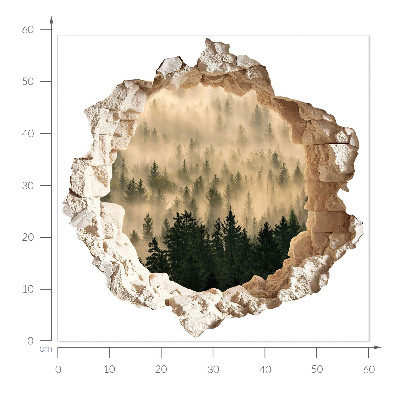 3D falmatrica lyuk 60x58 Misztikus erdő