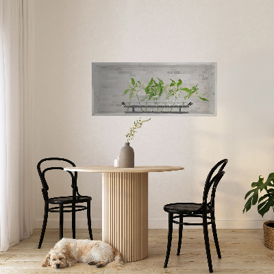 Dekoratív 3d falmatrica 60x26 Virágok vázákban