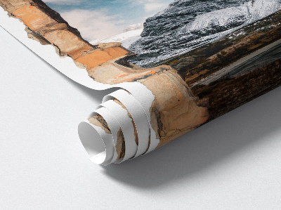 3D falmatrica lyuk 53x80 Hegyi panoráma