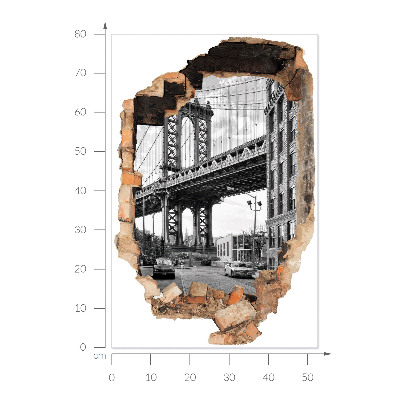 3D falmatrica lyuk 53x80 Városi tájkép