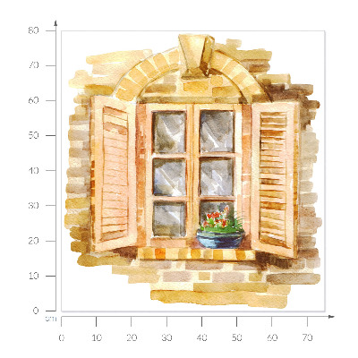 Ablak falmatrica 74x80 Idilli ablak