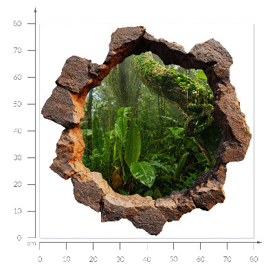 3D falmatrica lyuk 80x79 Zöld csoda