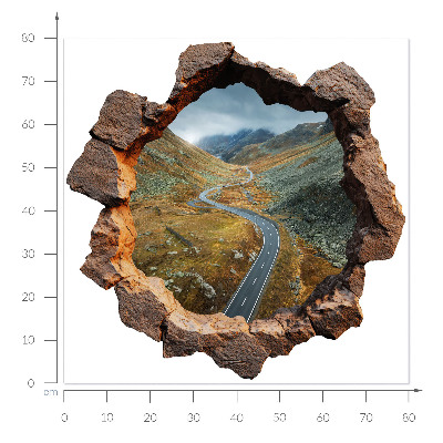 3D falmatrica lyuk 80x79 Hegyi túra