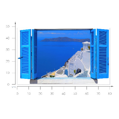 Ablak falmatrica 80x49 Mediterrán táj