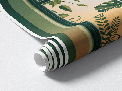 Ablak falmatrica 53x80 Zöld ablak