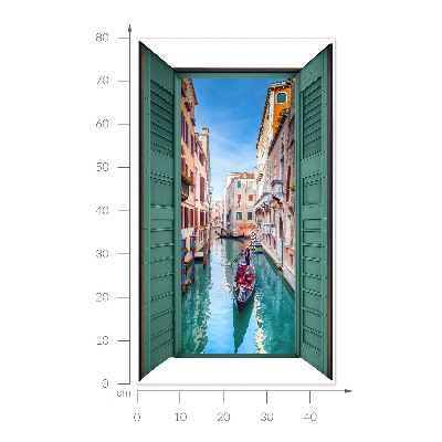 Ablak falmatrica 46x80 Egy festői csatorna