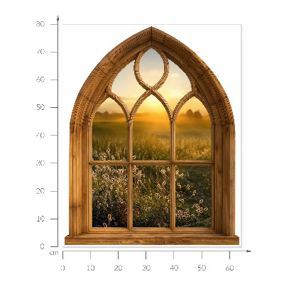 Ablak falmatrica 64x80 Ablak tájkép