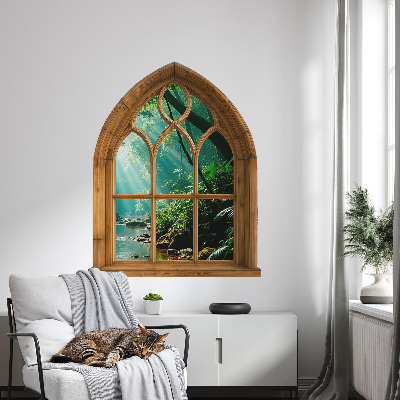 Ablak falmatrica 64x80 Trópusi táj