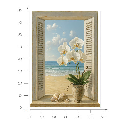 Ablak falmatrica 58x80 Tengeri ablak