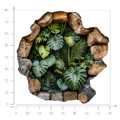 3D falmatrica lyuk 80x80 Trópusi oázis