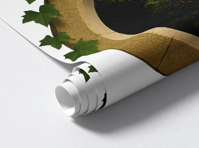 Ablak falmatrica 80x70 Zöld táj