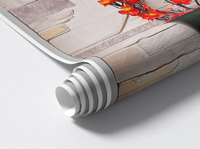 Dekoratív 3d falmatrica 23x80 Virágok és kövek