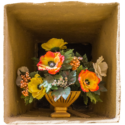 Dekoratív 3d falmatrica 76x80 Virágváza