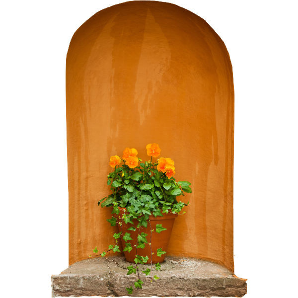 Dekoratív 3d falmatrica 52x80 Virágok egy cserépben