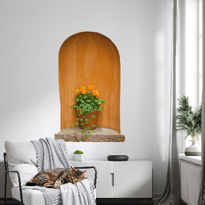 Dekoratív 3d falmatrica 52x80 Virágok egy cserépben