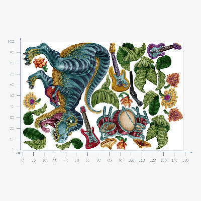 Falmatrica 100x148 Zenés rajzfilm dinoszaurusz hangszerekkel